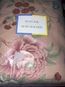 Matouk Schumacher King Duvet Simone Linen Apricot Floral New - Picture 1 of 3