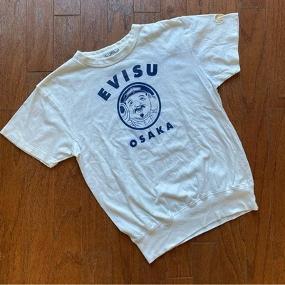 Camiseta Evisu Rara De Colección Osaka Japón Blanca Gráfica Blanca Pequeña Foto 1 de 4
