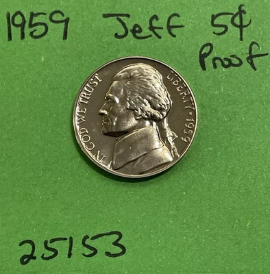 1959 Jefferson Nickel 5c Gem Proof - Image 1 of 3