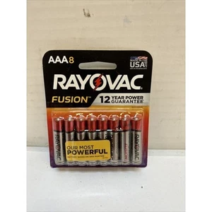 Batteria Rayovac Fusion AAA Premium batterie alcaline tripla A 8 conteggi EXP 2035 - Foto 1 di 1
