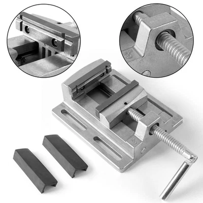 STAHLWERK Schraubstock Maschinenschraubstock Parallelschraubstock aus Aluminium