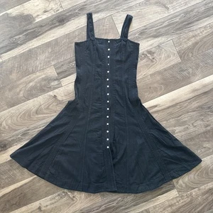 Abito Lauren Ralph Lauren linea A nero medio bottoni davanti tela pesante - Foto 1 di 17