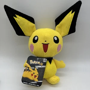 Peluche Pokémon 8" Velluto a coste Pichu - Nuovo con etichetta - Foto 1 di 5