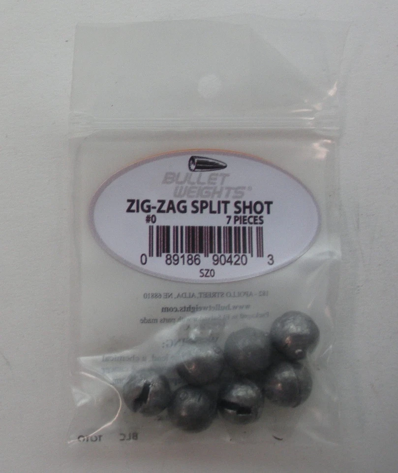 Bullet Weight SZ0 Split Shot Sinker Talla 0 7CT Foto 1 de 1