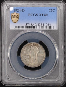 1924-D Standing Liberty Quarter PCGS XF40 (075LAD) - Picture 1 of 4
