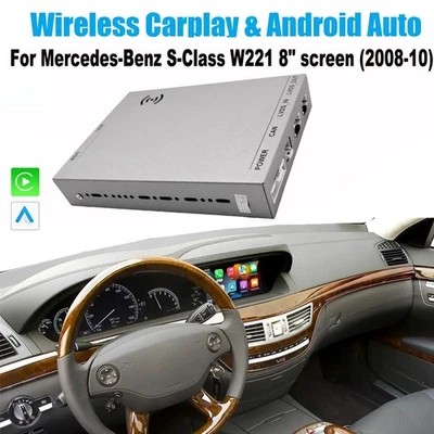 Wireless Carplay Android Auto for for Mercedes-Benz S-Class W221 8" screen 08-10 - Image 1 of 4