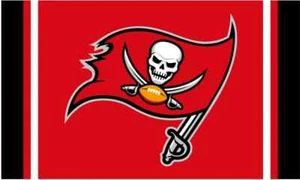 TAMPA BAY BUCCANEERS NFL FLAG BANNER: FAST FREE SHIPPING GO Bucs - Picture 1 of 2