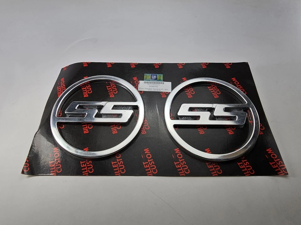 Cubierta de altavoz de puerta de aluminio pulido Camaro Chevy Chevrolet Billet 2010-2015 SS Foto 1 de 1