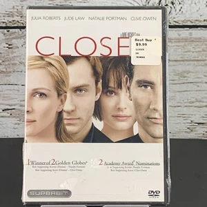 Closer (DVD, 2005, Superbit) 🆕 NEW  Julia Roberts, Jude Law, Natalie Portman - Picture 1 of 3