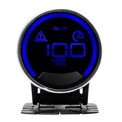 60mm Advance A2 Lcd Digital 7Color Oil Press Gauge Meter Kpa W/Sensor Universal - Image 1 of 4
