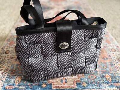 Harveys Original Seatbelt Herringbone Shoulder Tote Bag Purse - Image 1 of 4
