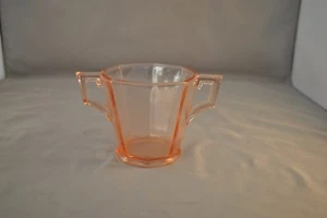 HEISEY GLASS PINK OPEN SUGAR BOWL - Picture 1 of 1