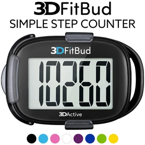 3DFitBud Simple Step Counter Walking 3D Pedometer with Clip and Lanyard A420S - Picture 1 of 49