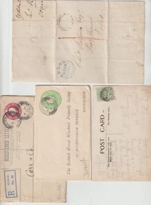 1849/1924 3 DIFF YETHOLM KELSO STEMPEL UDC EINSCHREIBEN & GANZSACHEN REGd - Bild 1 von 2