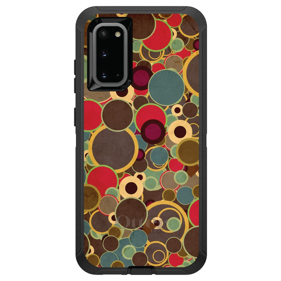 OtterBox Defender for Galaxy S (Choose Model) Brown Red Yellow Circles - Image 1 of 1