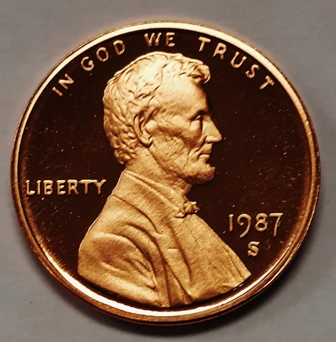 1987-S Proof Lincoln Cent Nice Coins Priced Right Shipped FREE Cover