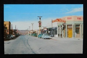 1950s Main Street Old Cars Stores Crystal Palace Greyhound Bus Sign Tombstone AZ - Picture 1 of 2