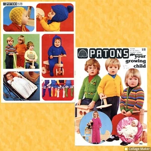 Patons Knitting Pattern Book 519. Children Baby Layette Cardigans Socks Dressing - Picture 1 of 3