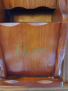 Vintage Wood Wall Mail Organizer - Picture 1 of 6