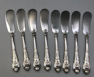 Sir Christopher von Wallace alle Sterling Set mit 8 flachen Butterstreuern 6 3/8" - Bild 1 von 5