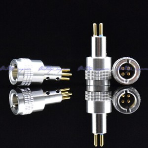 5pcs Turntable Headshell Assembly - CNC Ebony Wood With Pure Silver Wire & Gold MM Cartridge