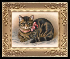 Vintage Katze Miniatur Puppenhaus Kunst Bild 8702 - Bild 1 von 1