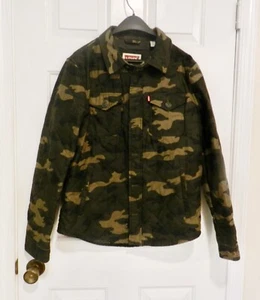 Levi's Camouflage Rautenstepp Trucker Jacke gefüttert Herren Größe Small 1x getragen - Bild 1 von 5