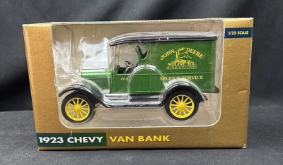 ERTL 1923 Chevy Van Bank #5835 NEW John Deere 1/25 Shelf Fresh - Image 1 of 4