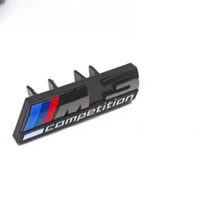 Front Grill Gloss Black Style Fit For New 3 COMPETITION Emblem Badge Letter M3 - Picture 1 of 2