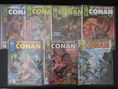 The Savage Sword of Conan (LOT OF 7) #35 37 45 46 48 49 58 NICE HIGH GRADE LOT! - Image 1 of 4