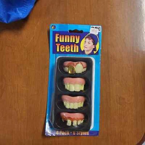 Halloween Funny Gross Teeth 4 Pack - Picture 1 of 2