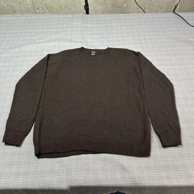 Suéter Novica Para Hombres Grande Marrón Mezcla Alpaca Pullover Minimalista Cabincore Foto 1 de 4