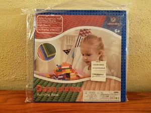 Juego de 4 placas base clásicas Lekebaby placas base de construcción para ladrillos azules nuevas - Imagen 1 de 2