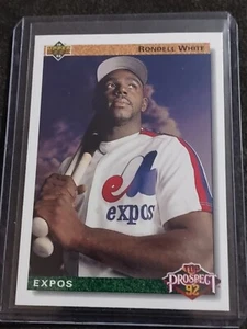Tarjeta de béisbol Rondell White 1992 Upper Deck Top Prospect Rookie #61 Expos - Imagen 1 de 2