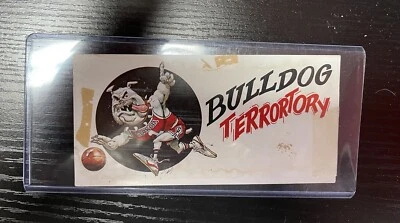 Vintage University of Georgia Bulldogs Basketball Schedule Card 1980 Jack Davis - Image 1 of 2