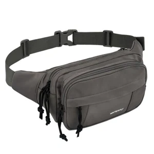 WATERFLY Fanny Pack: Large Crossbody Waist Bag with 5 Pockets, Adjustable Strap - Picture 1 of 8