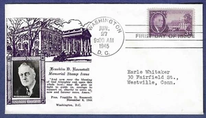 1945 Crosby FDC "Franklin Roosevelt Memorial" issue #932 - Picture 1 of 2