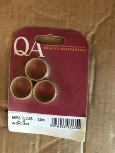 Brass 22mm olives pack of 3 NEW - Picture 1 of 1