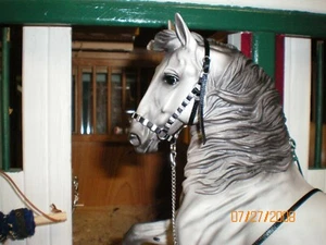 Jaapi CM halter with lead, made for Alborrozo, 2008 Breyer model Breyerfest SR - Picture 1 of 2