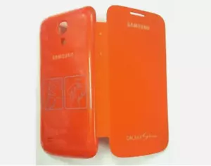 Orange Flip Door Cover Folio Case For Samsung Galaxy S4 Mini i9190 i257 i9195 - Picture 1 of 4