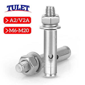 Anclaje de perno M6-M20 anclaje de carga pesada taco de carga pesada anclaje de cuña acero inoxidable A2 V2A - Imagen 1 de 46