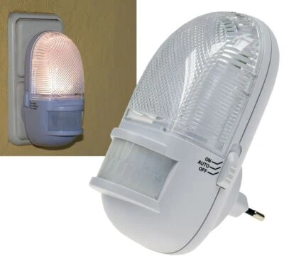 LED Lamparilla con Sensor Movimiento 230V Luz Emergencia 3 Blancos Leds On/Off / - Imagen 1 de 4