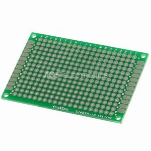 Basetta Vetronite 1.6mm doppia faccia 4 x 6cm 280 fori 2.54mm PB-FR4-DOUBLE-4060 - Picture 1 of 1