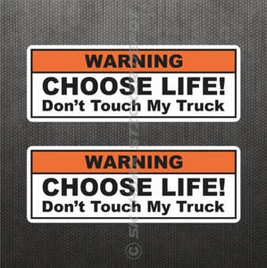 Funny Don't Touch My Truck Warning Bumper Sticker Vinyl Decal Mechanic Prank - Picture 1 of 1