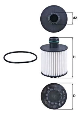 MAHLE Oil Filter For FIAT OPEL ALFA ROMEO 500L 500X Doblo Mpv Fiorino 55502095 - Изображение 1 из 2