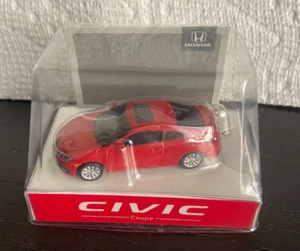 Honda Civic Coupe PULLBACK Car with KEY CHAIN Light up Headlights Red 2dr - Picture 1 of 8