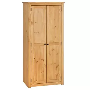 Kleiderschrank Garderobenschrank Drehtürenschrank Kiefer massiv Landhaus Stil - Bild 1 von 9