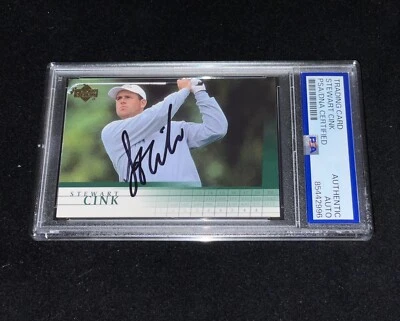 Stewart Cink Signed 2001 Upper Deck Card PSA Slabbed Golf - Image 1 of 2
