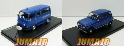 lot 2 Gendarmerie UTR11+R4L57 RENAULT 1/43 Estafette 800 Minicar + 4L - Photo 1/4