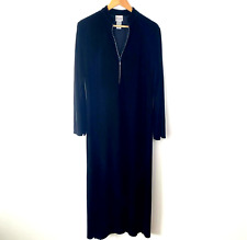 Pajamagram Velvet Maxi Nightgown Size Medium M Slits Pajama Black Rhinestones
